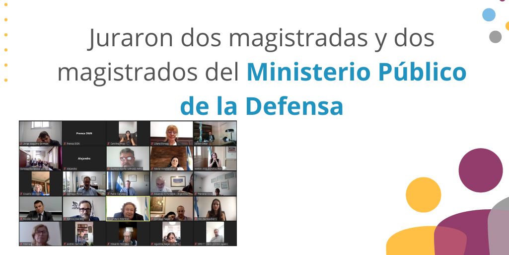 Juraron magistradas y magistrados del Ministerio Público de la Defensa